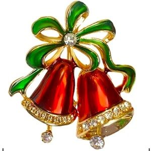 Vintage Bell Christmas Pin